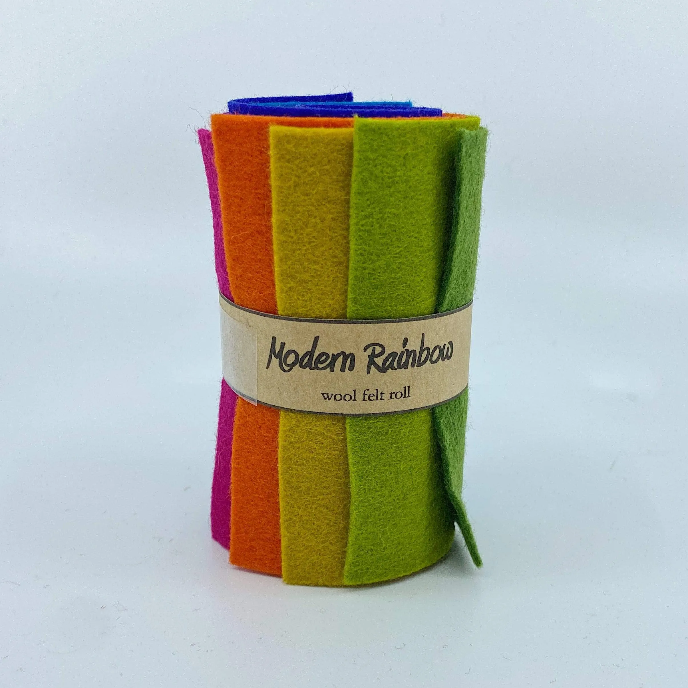 Small Wool Felt Roll - Modern Rainbow