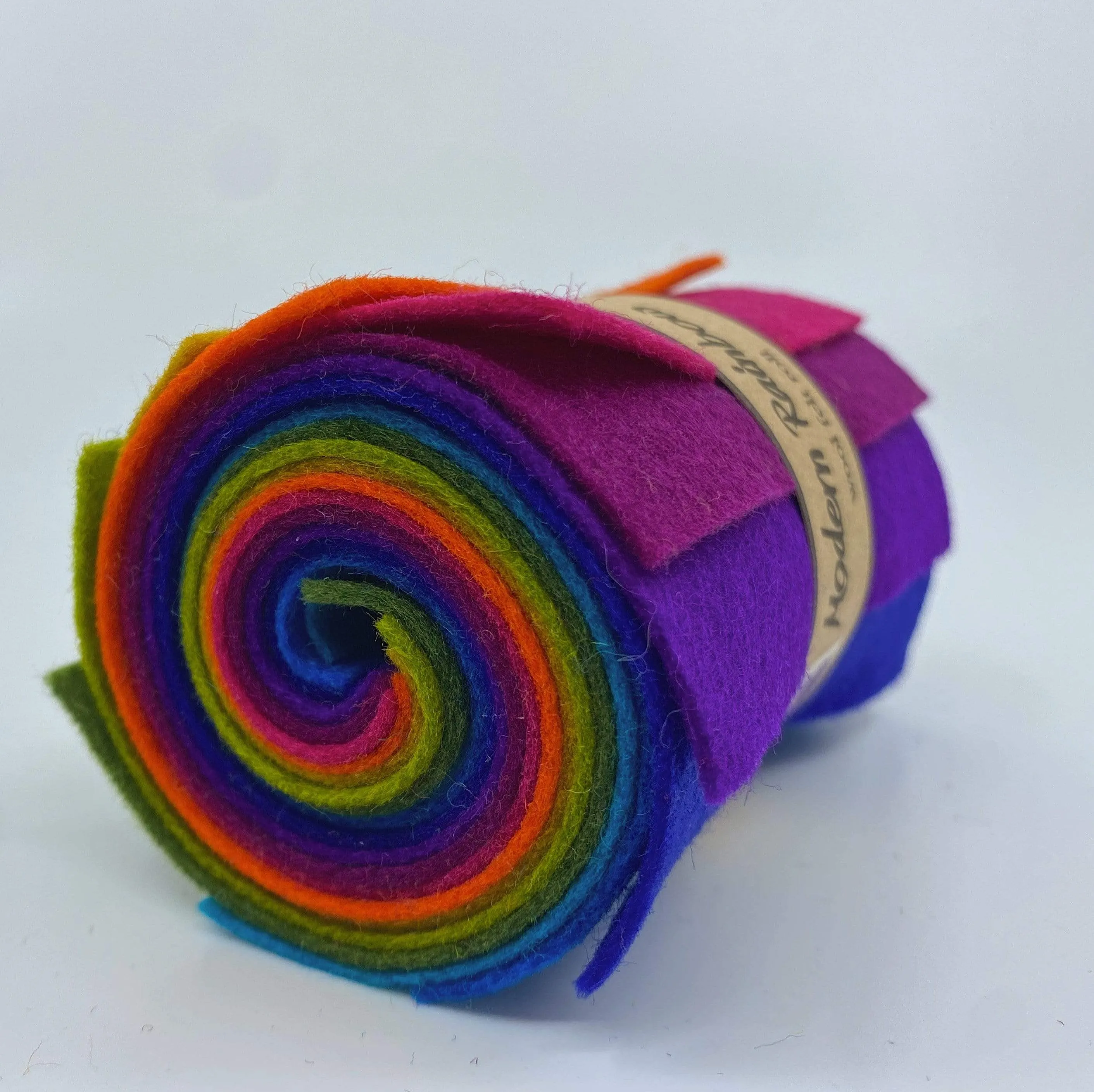 Small Wool Felt Roll - Modern Rainbow