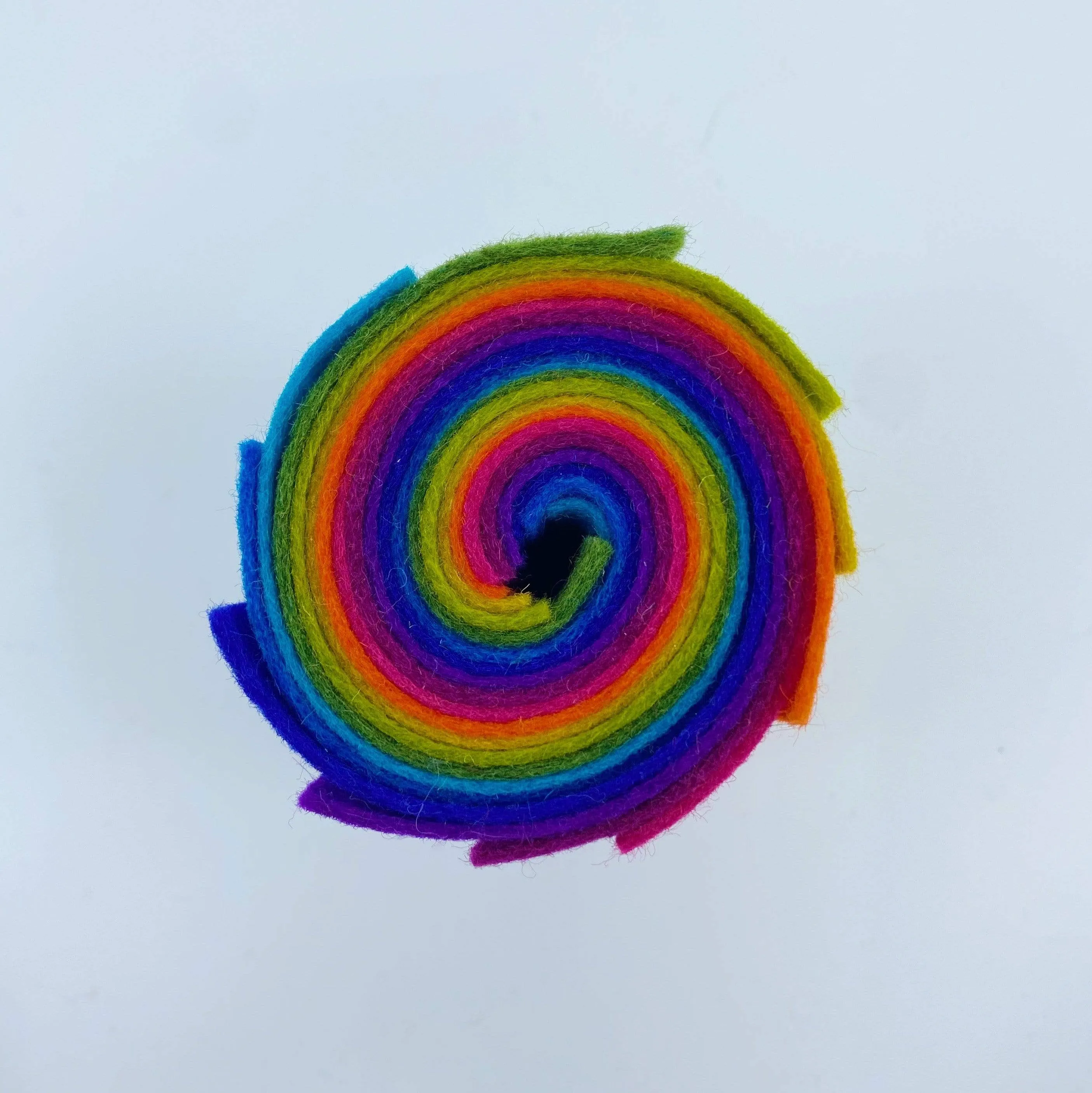 Small Wool Felt Roll - Modern Rainbow