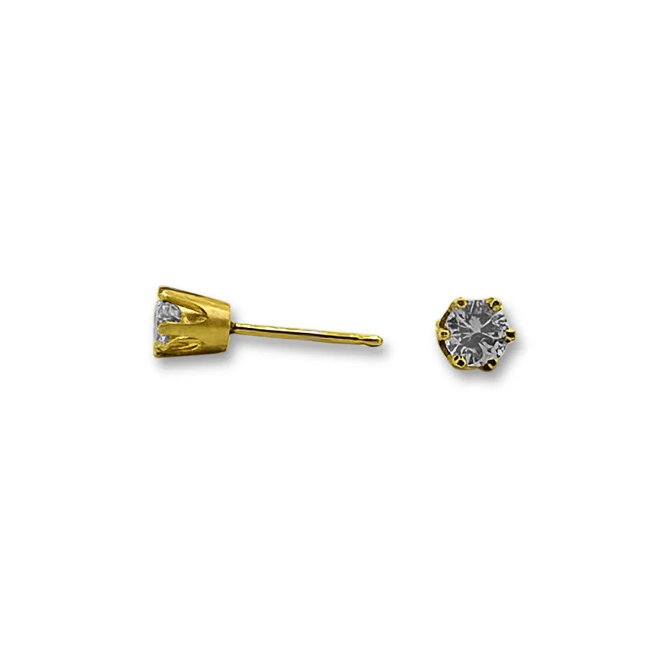 Sold! 0.46ctw Round Brilliant Natural Diamond Stud Earrings in 14k Yellow Gold