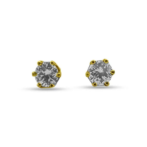 Sold! 0.46ctw Round Brilliant Natural Diamond Stud Earrings in 14k Yellow Gold