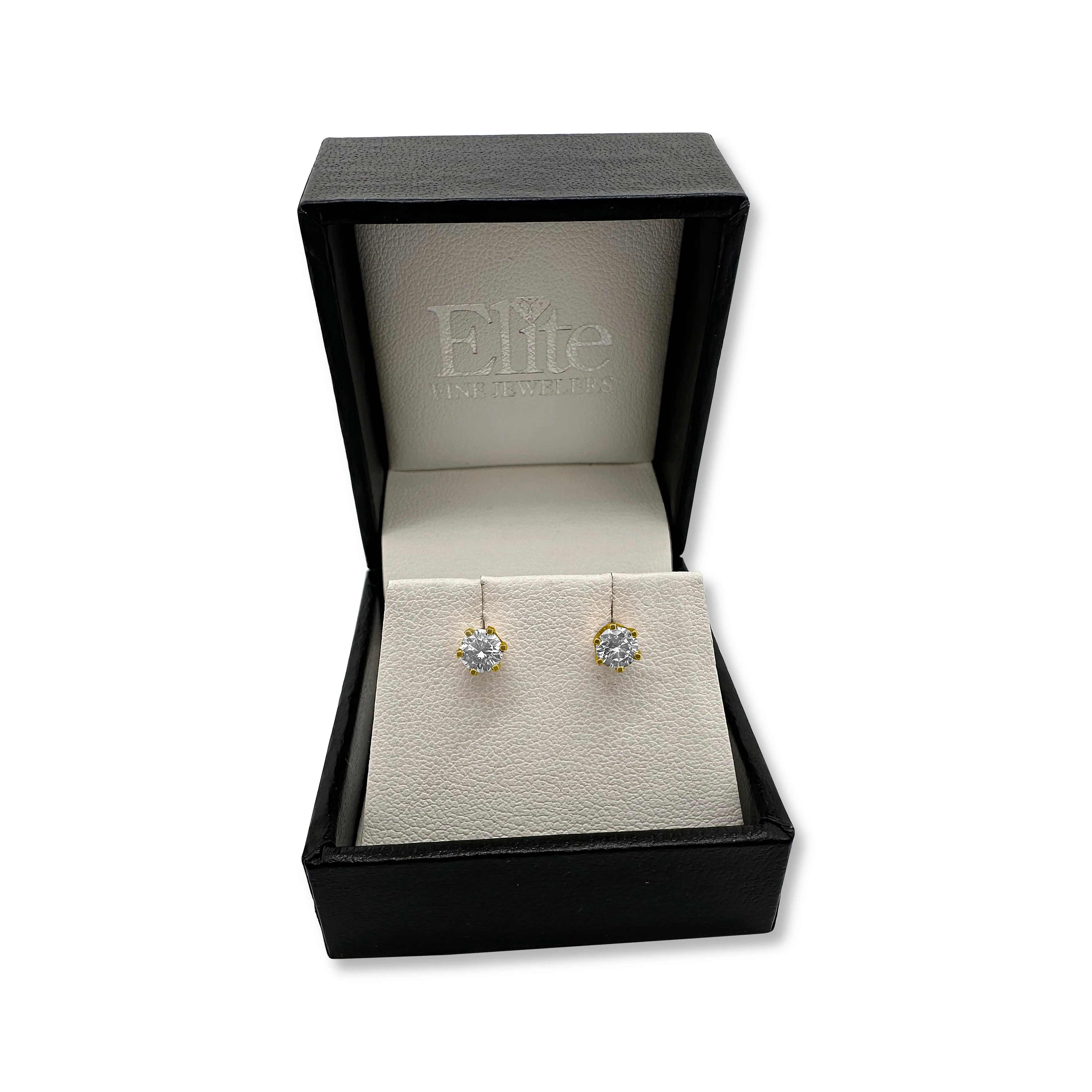 Sold! 0.46ctw Round Brilliant Natural Diamond Stud Earrings in 14k Yellow Gold