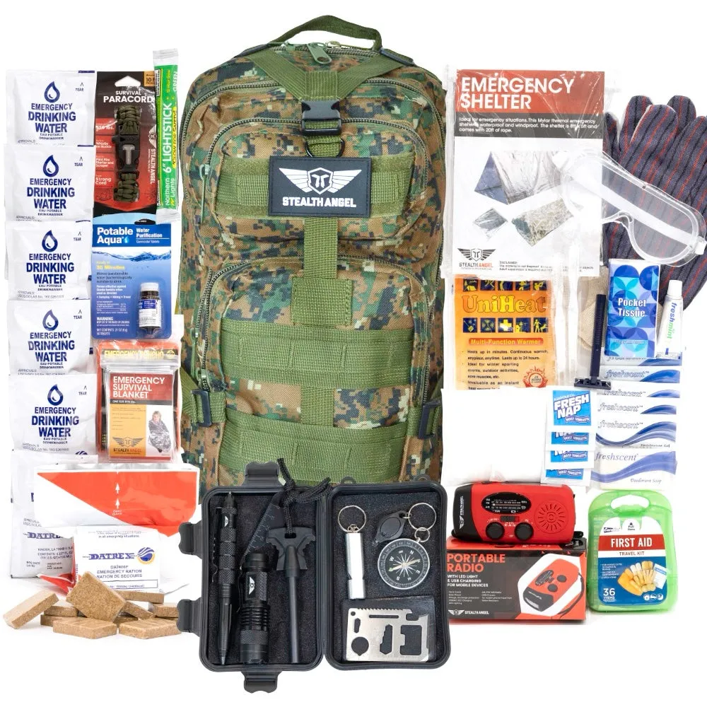 Stealth Angel 1 Person Emergency Kit / Survival Bag (72 Hours)