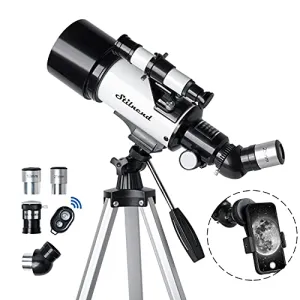 Stilnend Telescope 70mm Aperture 500mm AZ Mount Astronomical Refractor Telescope for Kids Adults & Beginners Fully Multi-Coated Optics Portable with Tripod Phone Adapter