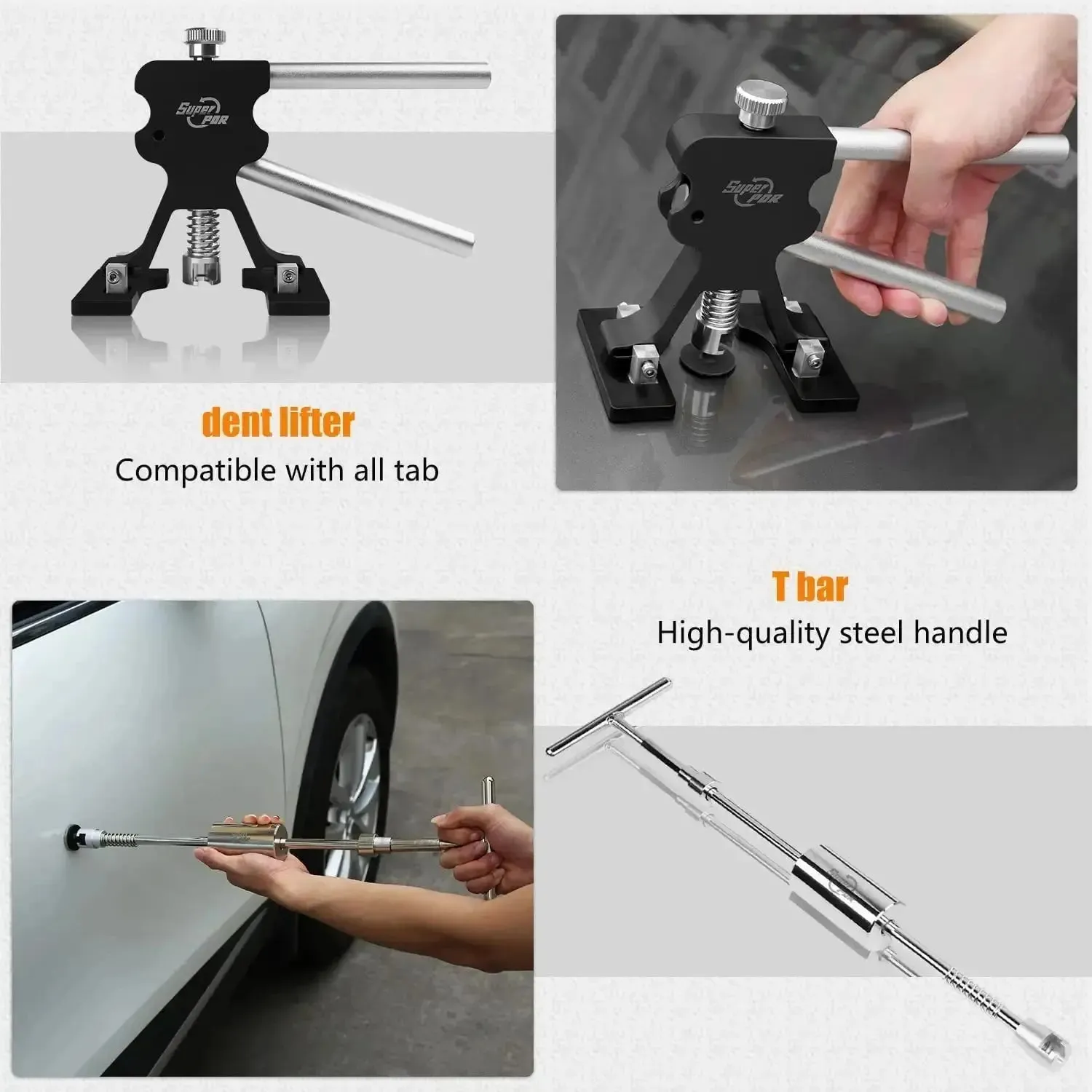 Super PDR Car Dent Repair Tools Dent Removal Kits Paintless Dent Repair Auto Body Dent Puller Kit for Car