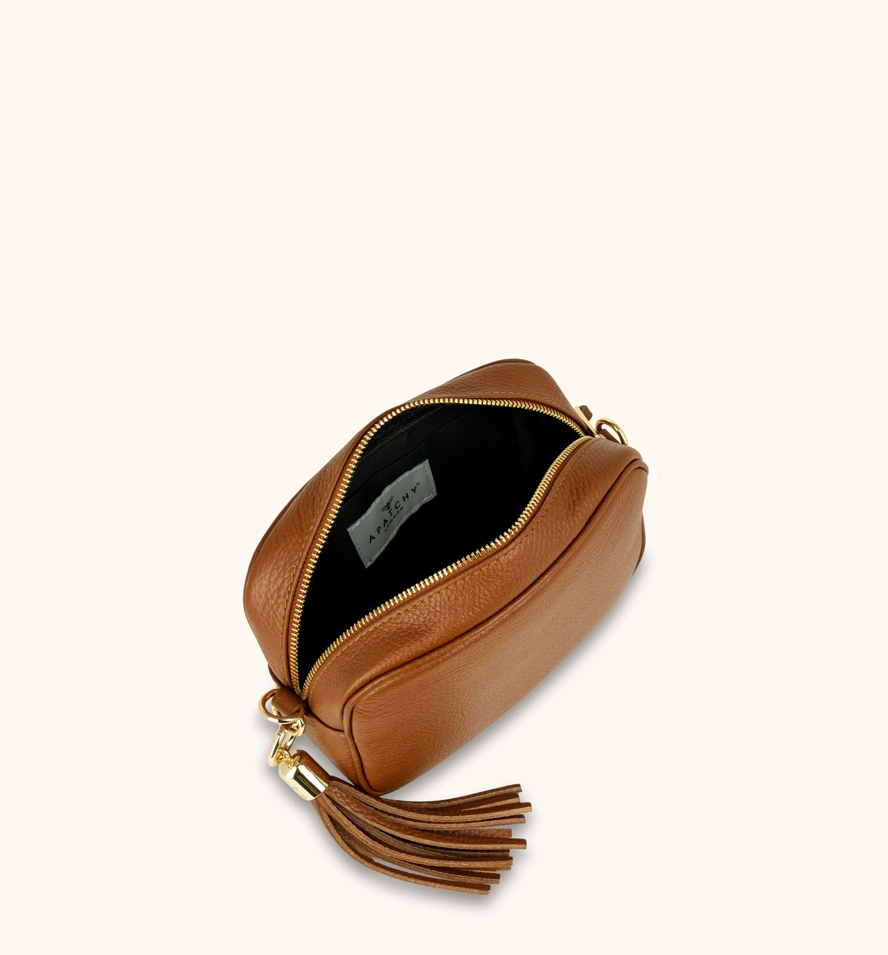 The Tassel Tan Leather Crossbody Bag