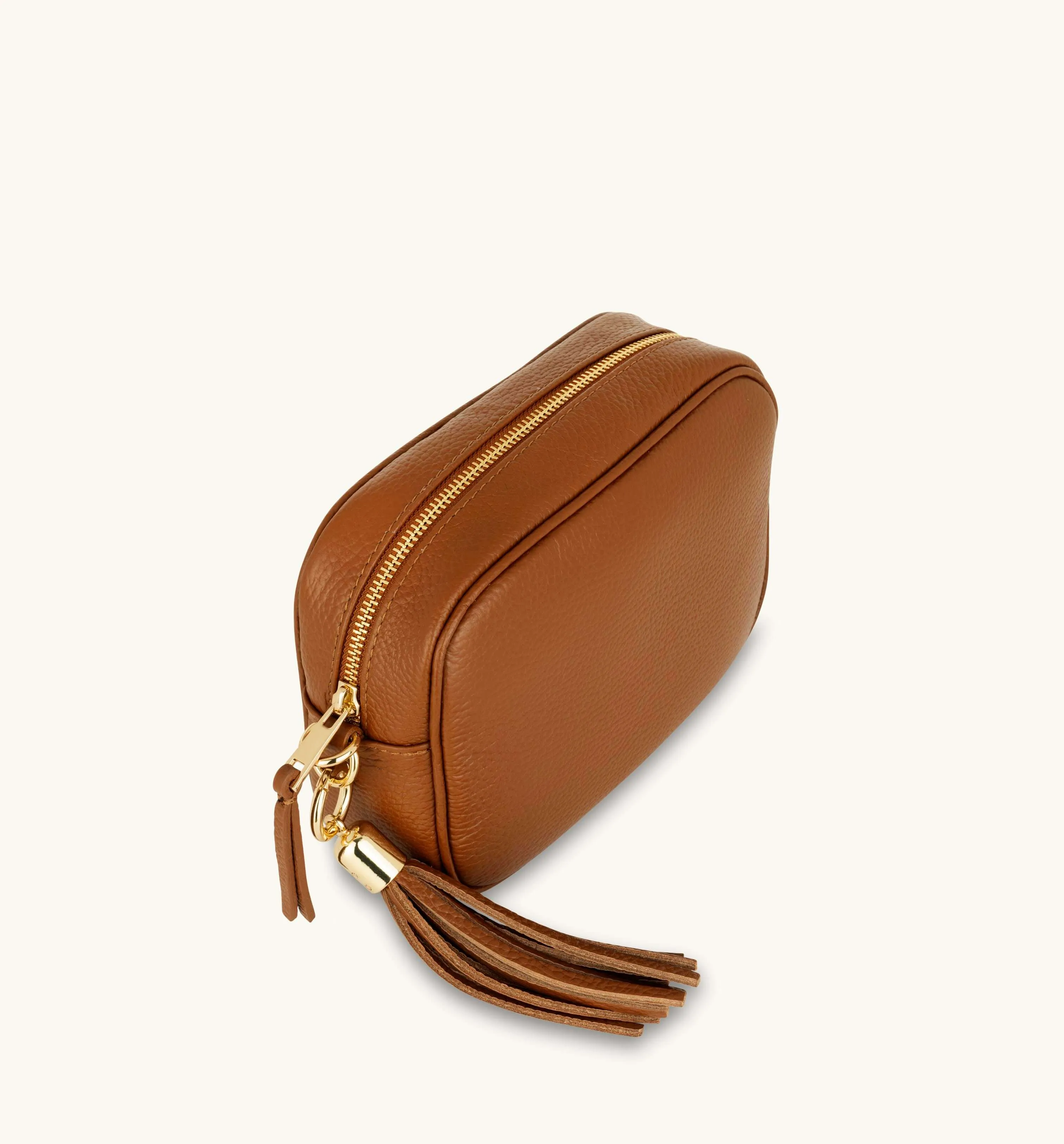 The Tassel Tan Leather Crossbody Bag