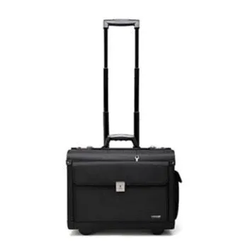 Tosca Executive Ko-Skin 17' Computer Trolley Case | Black