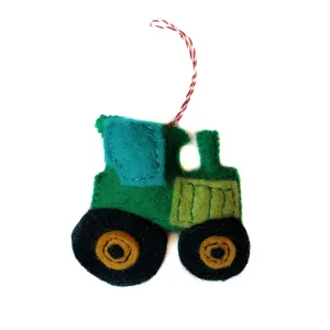 Tractor Ornament, Felt Wool