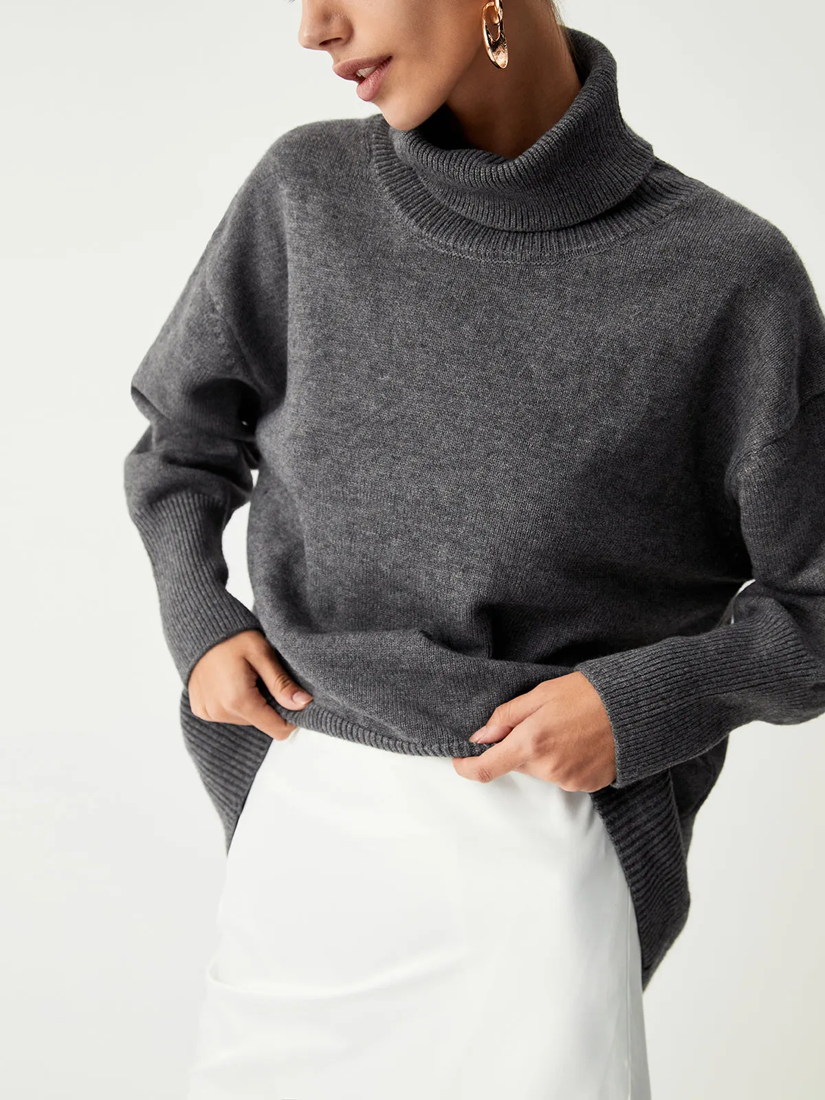 Turtleneck Charming Oversized Sweater