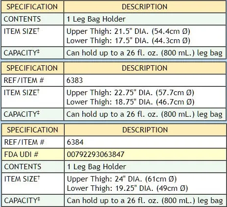 Urocare Fabric Leg Bag Holder Upper Large - 1 Each