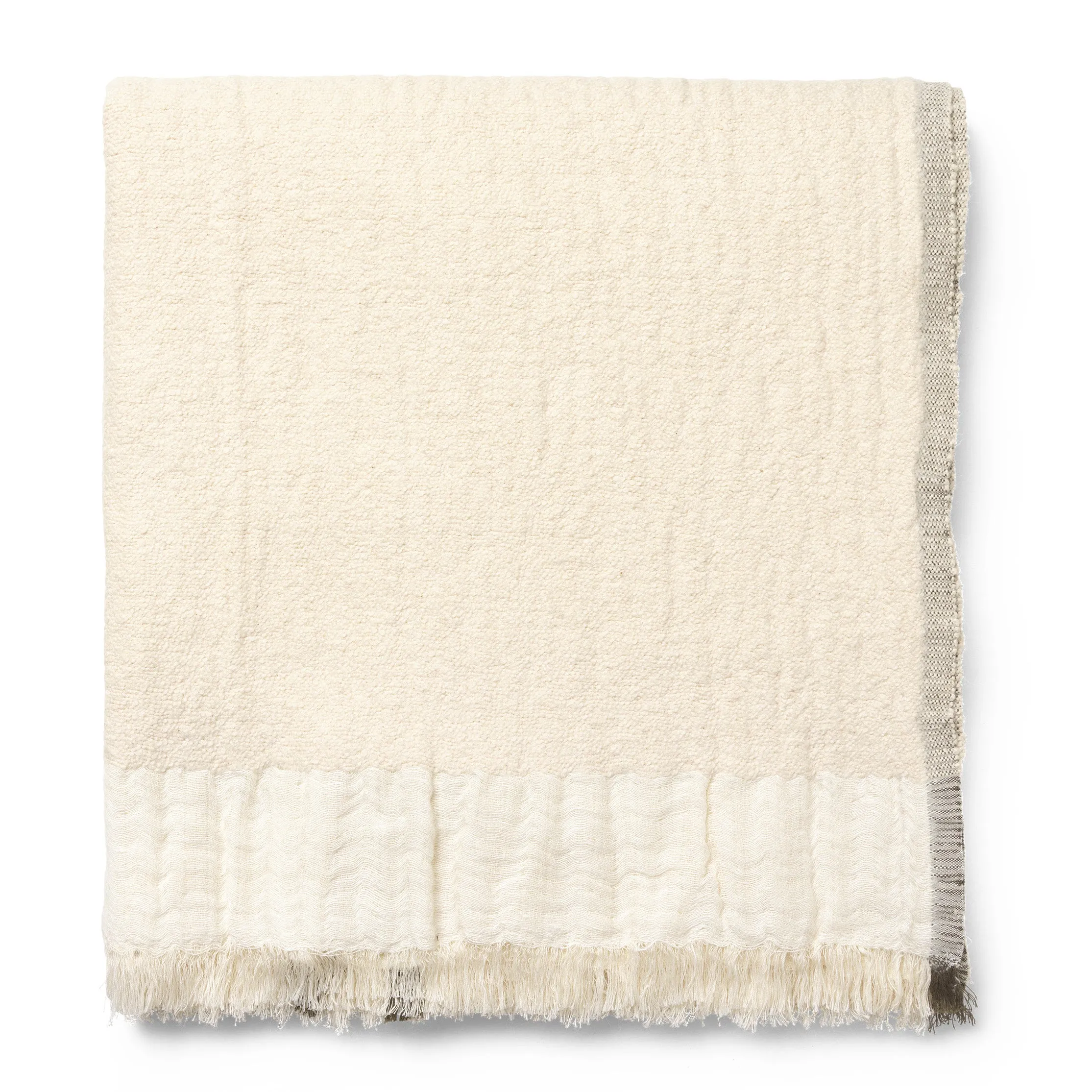 Weaver Throw Off White