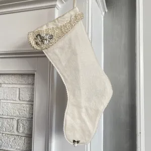 White Fancy Vintage Collar Stocking