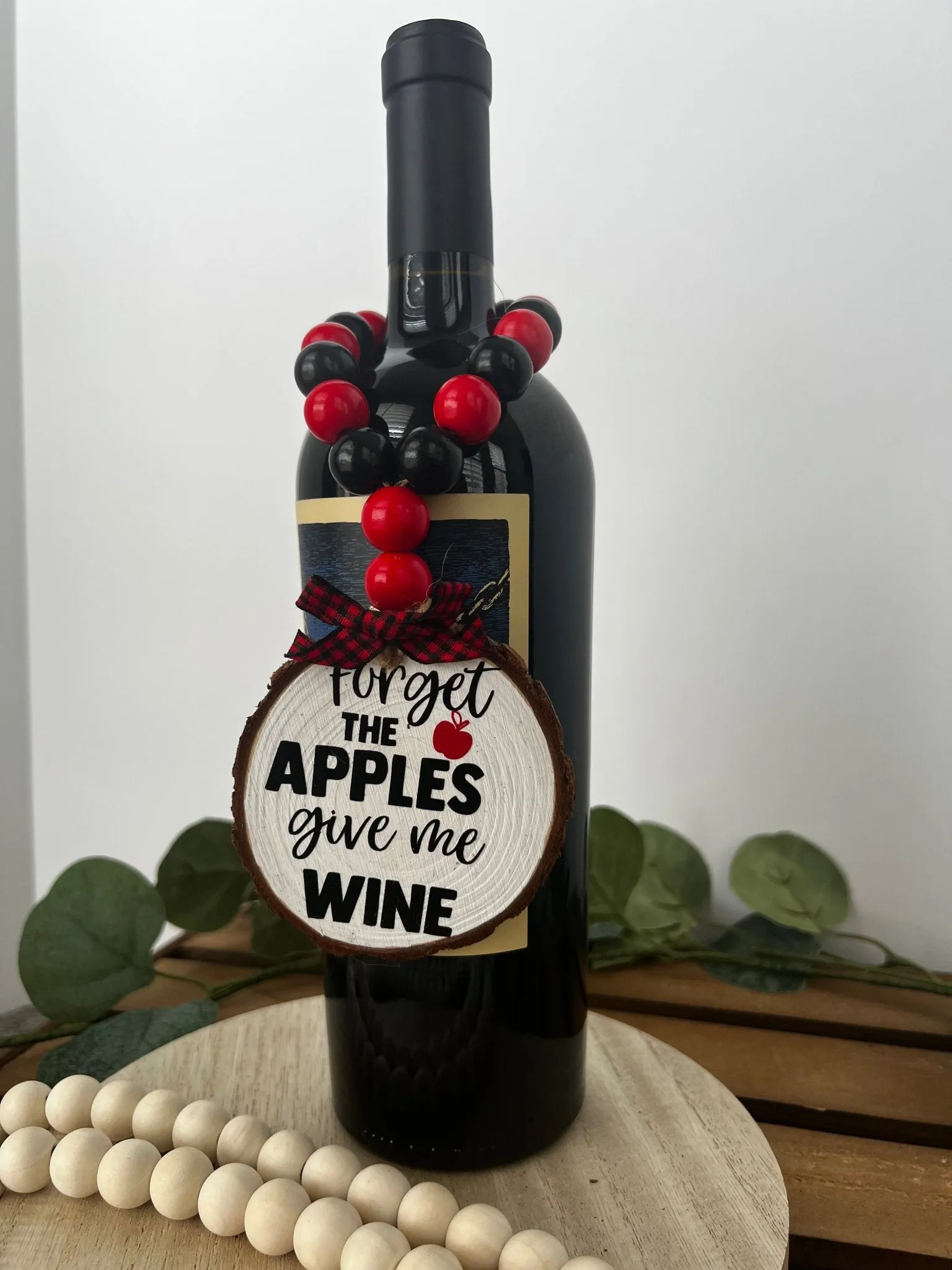 Wine Bottle Hang Tag Forget the Apples Bring Me Wine