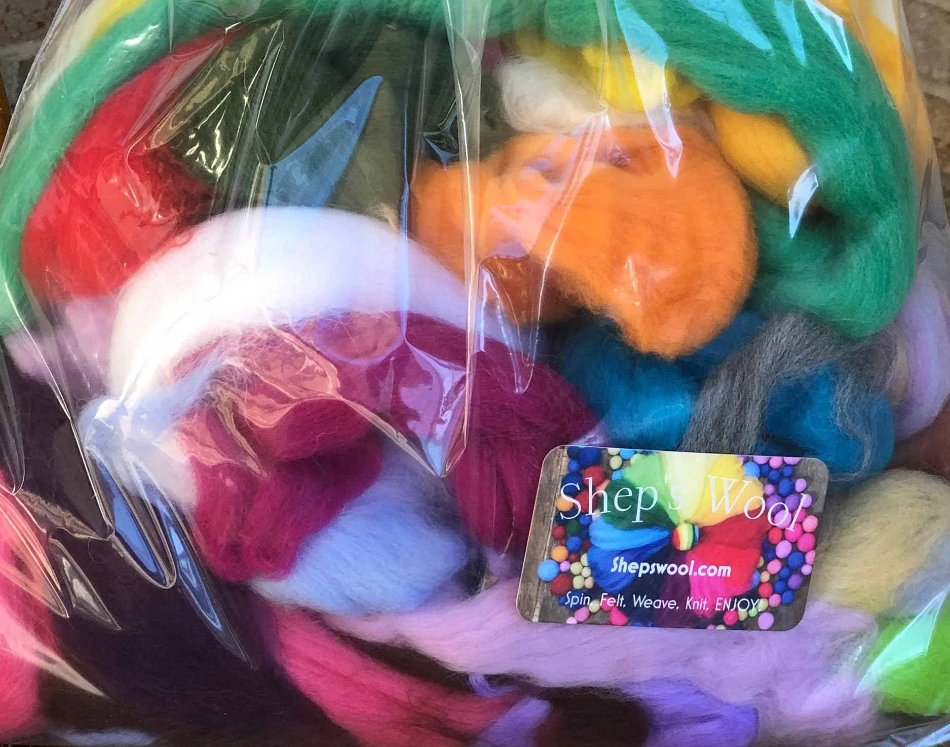 Wool Roving Sampler Kit 4 ounces