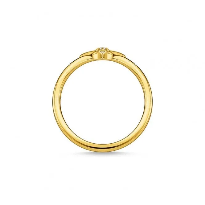 Yellow Gold Zirconia Star Ring TR2317-414-14